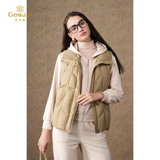 乔万尼秋冬新款羽绒马甲休闲保暖羽绒白鸭绒EM4T643 商品图4