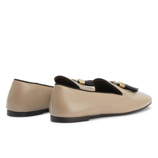 Giuseppe Zanotti 女士皮革流苏乐福鞋 卡其色 I460002002 商品图2