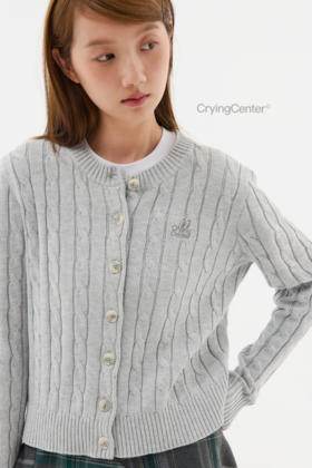 CryingCenter 香芋灰毛衣打底开衫 哭喊中心