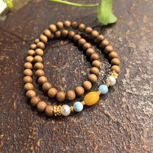 0.6双圈蜜蜡手串 商品图0