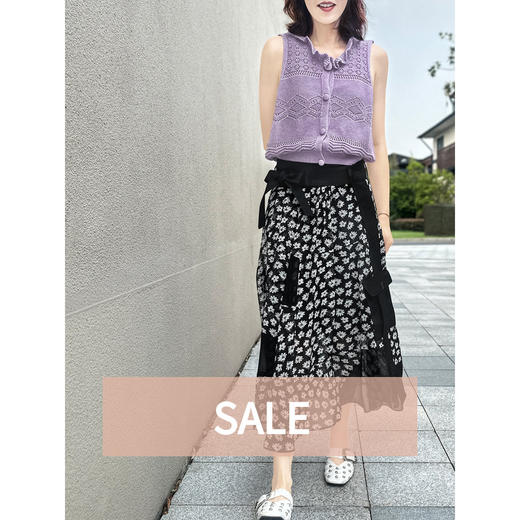 TYNVIE 插袋装饰雪纺裹身裙 商品图0