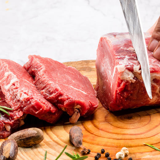 严选 | 谷言整切牛排 菲力/眼肉1300g/10片（1000g牛排+20g*10袋黑椒酱+10g*10袋牛排油）整切不拼接 静态微腌 商品图0