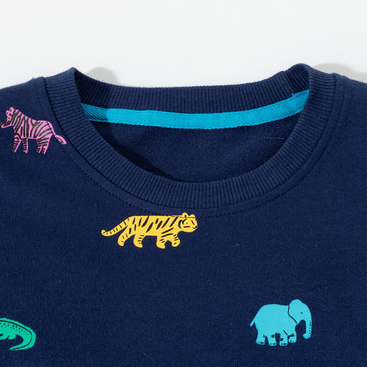 贝贝怡童装男童休闲卫衣纯棉儿童长袖打底衫春秋新款全棉套头衫ZB1ES031 商品图7