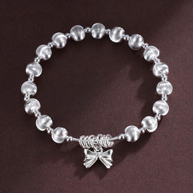 子佩集S925银【情意结】手串纯银【TSB0001-46】手链蝴蝶结2501