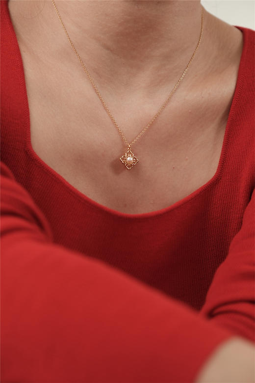 pearl moments珍刻  万事如意 四叶草（珍珠）项链 商品图5