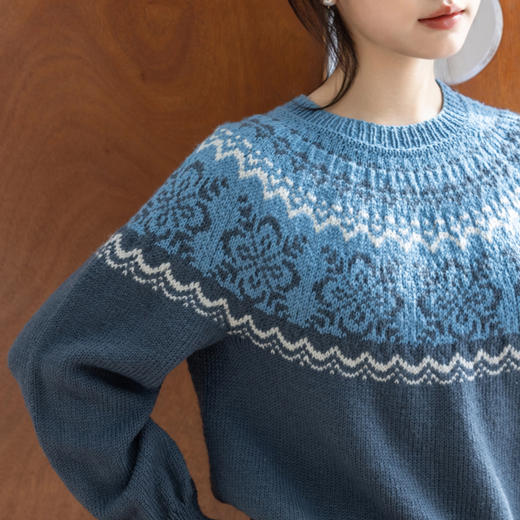 苏苏姐家花褋提花毛衣手工diy衣服羊毛线毛线团棒针编织材料包 商品图2