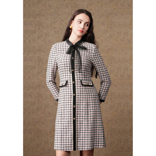 乔万尼冬季连衣裙新款小香风格纹ET4E812 商品图1