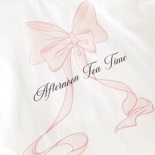 马克珍妮女童甜酷少女抽褶T恤 儿童蝴蝶印花上衣春装新款250167 商品图4