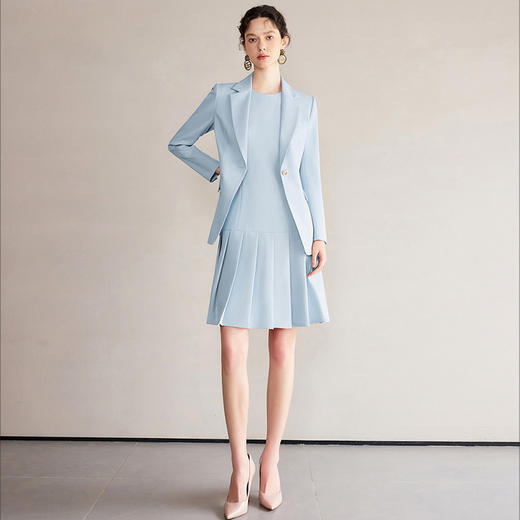 IWY/春季职业装气质女神范西装连衣裙两件套时尚通勤西服外套C2036+Q1188 商品图0