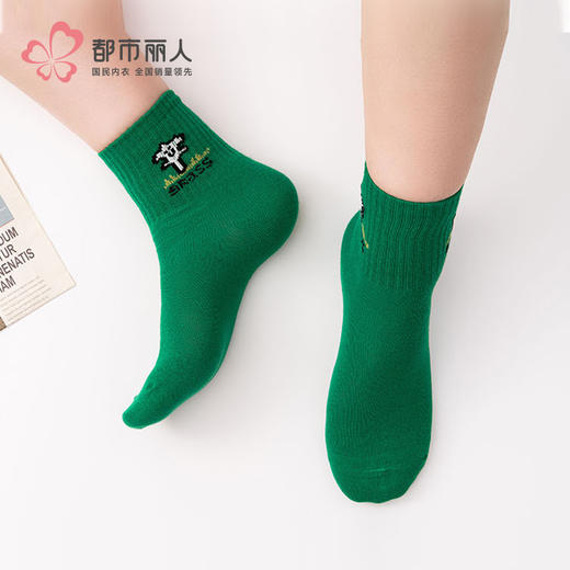 都市丽人中精梳棉活力趣味常规袜JCHDA1 商品图0