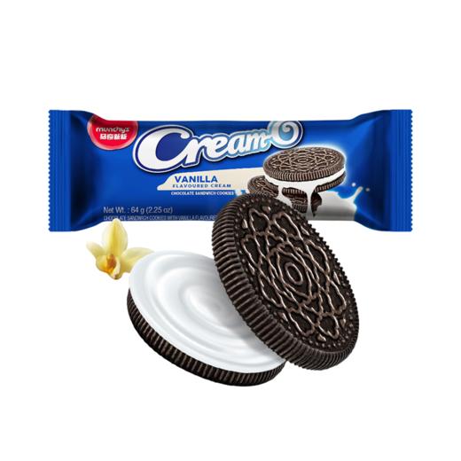 马奇新新夹心曲奇饼干（香草味+巧克力味）64g*18袋 商品图2