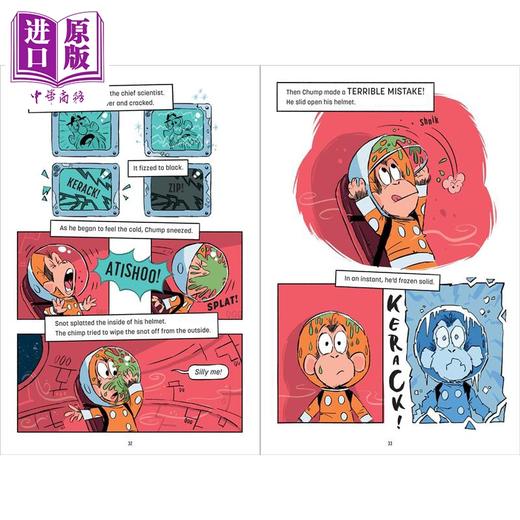 【中商原版】大卫威廉姆斯 星际猩猩 David Walliams Astrochimp 英文原版 全彩漫画故事绘本 动物太空冒险故事 进口儿童读物 商品图3