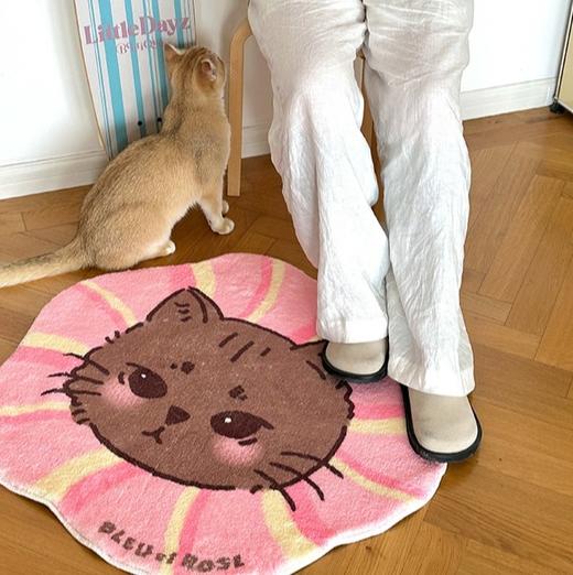 BLEU et ROSE【Bagel Cat】毛绒地毯 商品图4