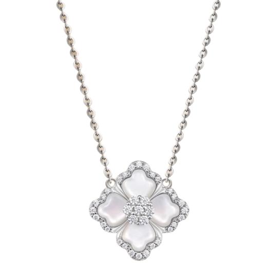 suns 贝母四叶草S925纯银项链女轻奢小众锁骨链2024新款送女友老婆礼物礼品 商品图1