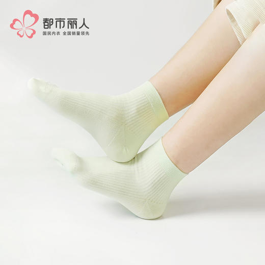 都市丽人中精梳棉简约生活常规袜LCHCA2 商品图0