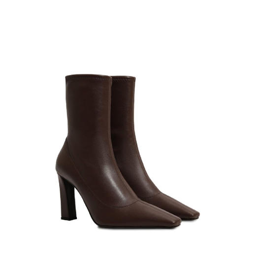 Giuseppe Zanotti 女士皮革高跟靴 棕色 I470008002 商品图3