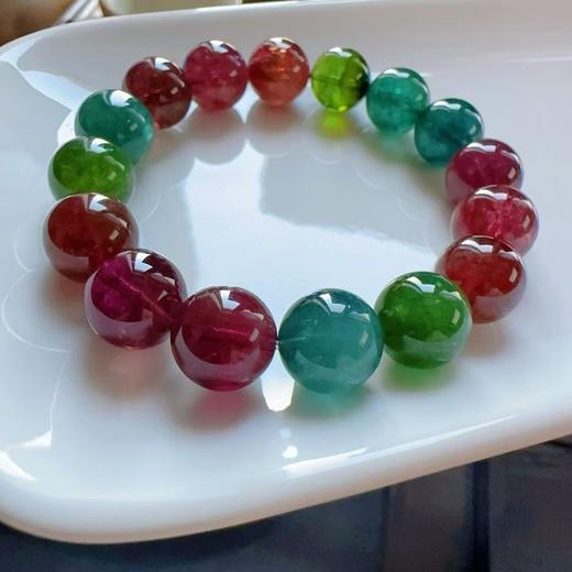 12mm单圈彩虹碧玺手串 商品图1