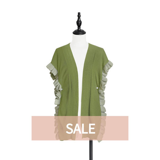 TYNVIE 多用途羊绒混纺背心/披肩 - 橄榄绿 商品图0