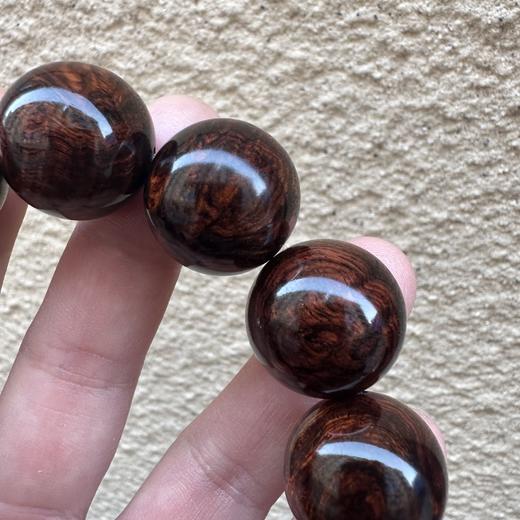 【青山特惠】收藏级 2.0*12颗沉水 海黄紫油梨 水波纹老料手串 h4 商品图2