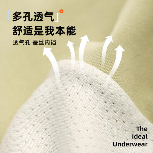 美奈川608兰精莫代尔桑蚕丝男内裤三件装(冰兰，冰绿，卡其绿)DK13064 商品图8