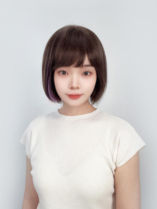 瑞贝卡假发女全真人发挂耳挑染炫彩接发片中长直发片潮流女团佩饰 商品图6