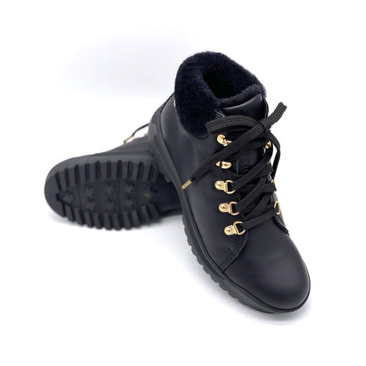 断码特价37码——西班牙原产时尚轻便加毛款女士皮靴 HB6黑色(优质保暖毛内衬) 商品图8