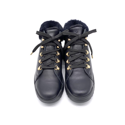 断码特价37码——西班牙原产时尚轻便加毛款女士皮靴 HB6黑色(优质保暖毛内衬) 商品图4