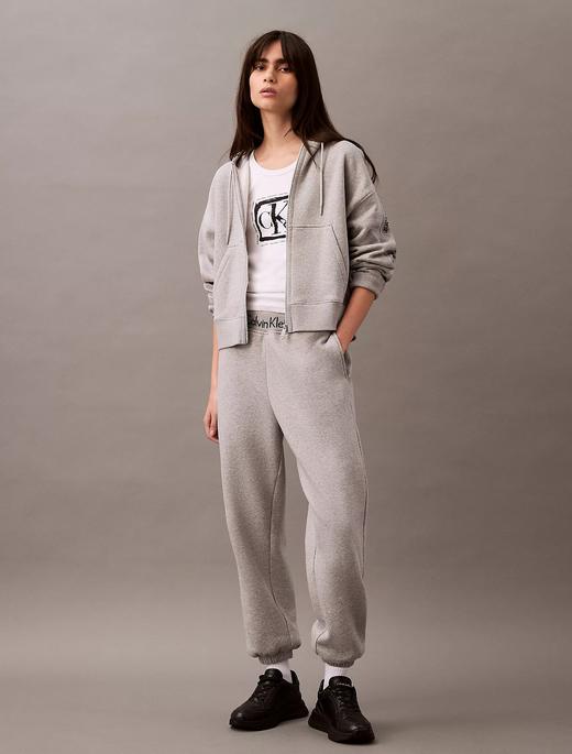 新年折扣！CK女士logo拉链帽衫卫衣 商品图1