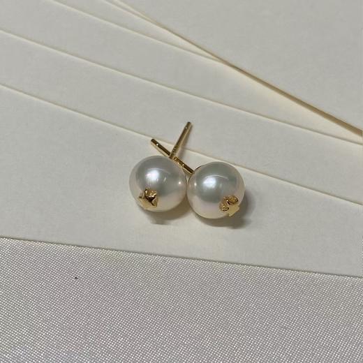 ANNANN金色星星珍珠耳钉 商品图2