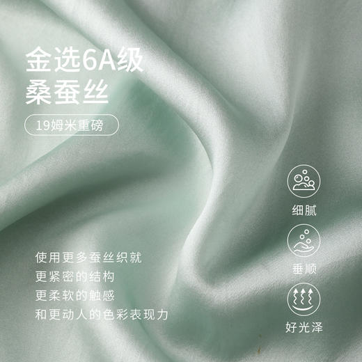 桑蚕丝鸢尾贴布绣】重磅真丝睡衣女100%桑蚕丝衣裤套家居服金三塔  YSFFA208 商品图4