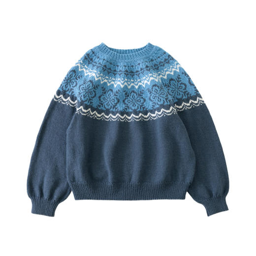 苏苏姐家花褋提花毛衣手工diy衣服羊毛线毛线团棒针编织材料包 商品图4