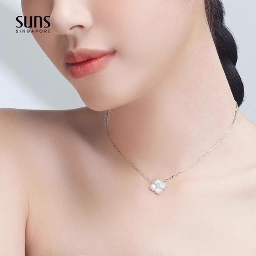 suns 贝母四叶草S925纯银项链女轻奢小众锁骨链2024新款送女友老婆礼物礼品 商品图4