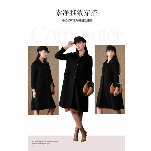 【100%绵羊毛】乔万尼冬绵羊毛大衣中长款呢子外套EI4A530 商品图3