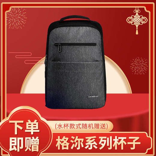 新秀丽（Samsonite）男士大容量电脑包旅行包休闲背包【灰黑色】 TR1*08106 商品图0