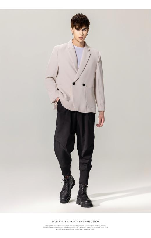 PINLI品立秋冬新款纯色休闲西服男士通勤西装外套B223106026 商品图4