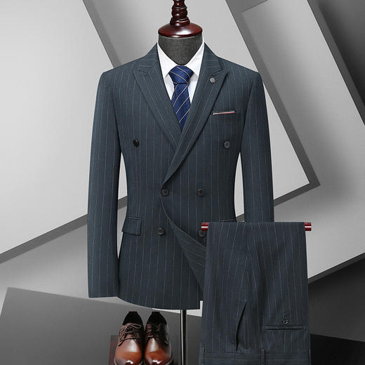 【商城同款】【DDS】大依优型大码西装休闲西服马甲三件套套装西裤外套裤子加肥加大肥佬休闲商务上衣男士胖子正装西装 商品图12