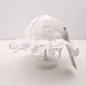 棉果果专柜同款春夏女童蕾丝公主帽M224400400090