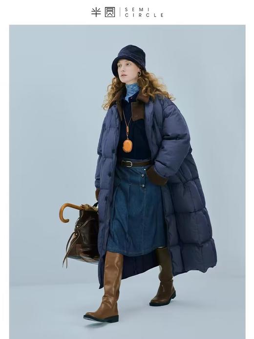 半圆/D22404438/超长款超厚加厚过膝羽绒服 商品图0