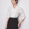 【高货wl】全新升级【铂金会员257/天猫339/差价82】(21239) 洛诗琳2025春季高级感气质时尚翻领简约通勤荷叶边衬衫女 商品缩略图2