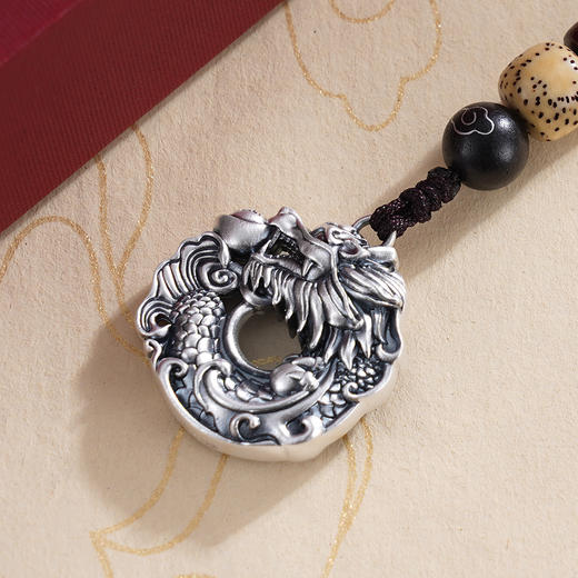 子佩集S999银【龙宝祥瑞】钥匙扣纯银【DZ1110】原创作品2501 商品图2