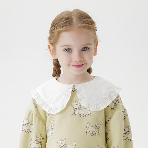 马克珍妮女童趣味猫咪娃娃领卫衣 宝宝上衣2025年春装新品250211 商品图3