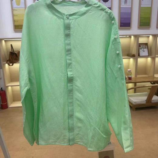 【抖音专属】圆领衬衣(1832524B-嘉陵水绿-结缘款) 商品图0