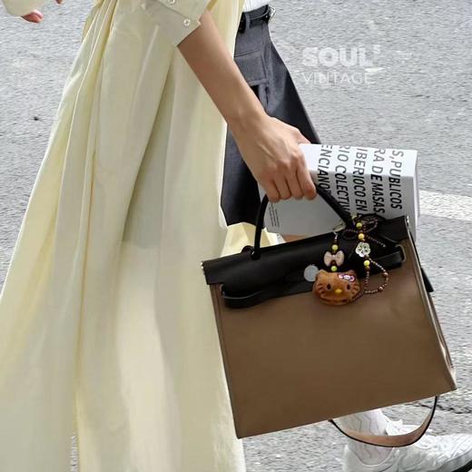 顺丰包邮63841洛诗琳质感细腻时髦感帆布拼皮手提斜挎包00585 商品图1