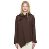 STUDIO NICHOLSON ASSYMETRIC HEM女式丝绸垂坠上衣 带丝巾可脱卸 商品缩略图0
