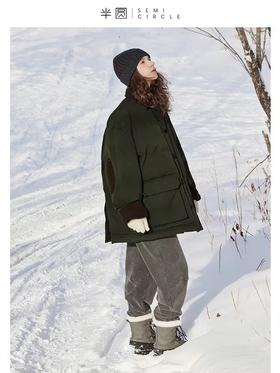 半圆/D22405433/复古猎装夹克羽绒服