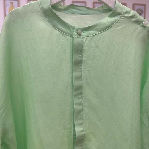 【抖音专属】圆领衬衣(1832524B-嘉陵水绿-结缘款) 商品图1
