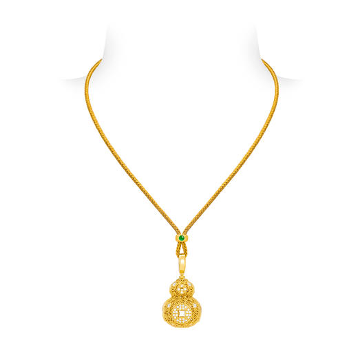 GAONAS  元宝鼓瑟新中式金色葫芦项链11247XGO 商品图1