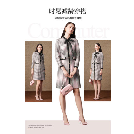 乔万尼冬季连衣裙新款小香风格纹ET4E812 商品图2
