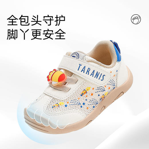 泰兰尼斯春季新款童鞋步前鞋男童婴儿鞋防滑软底女宝宝透气宝宝鞋  T01B5A6136 商品图2