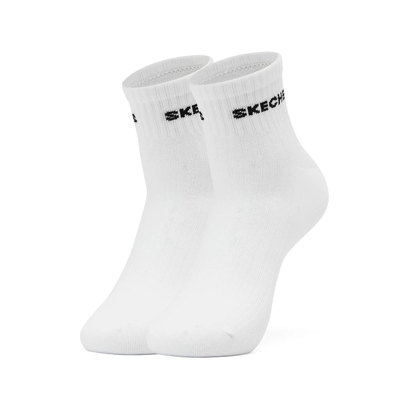 元旦超值抢购 Skechers/斯凯奇 白色一组两双 缤纷休闲系列男女抗菌短筒简约百搭袜 L422U151 介意勿拍，无质量问题不退不换
